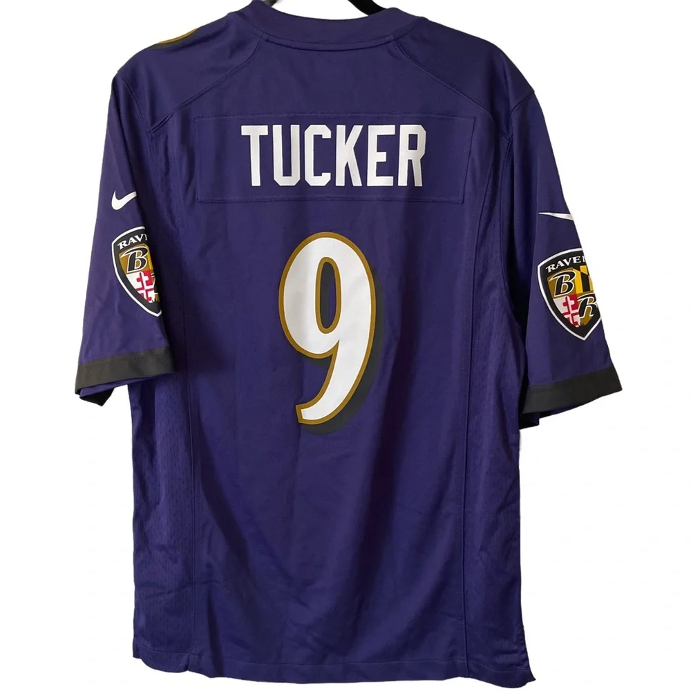 Nike NFL Baltimore Ravens NWT Menâs Small Justin Tucker Purple & Black Jersey. - Picture 8 of 8
